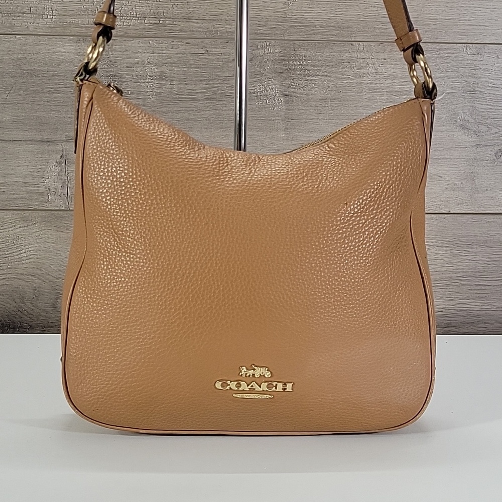 Coach Ellie File Tan Pebble Leather Crossbody Shoulder Bag C1648 - Picture 2 of 16
